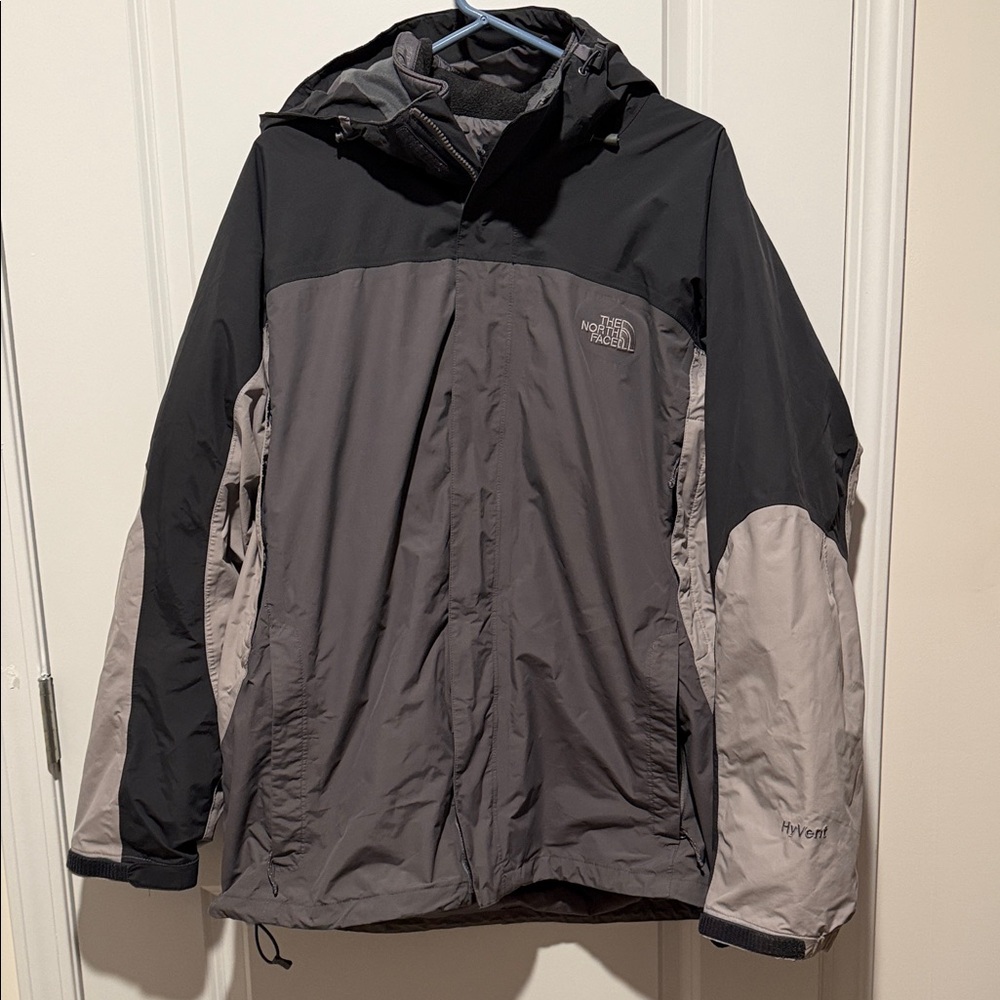 The North Face Men's Black and Gray HyVent Jacket